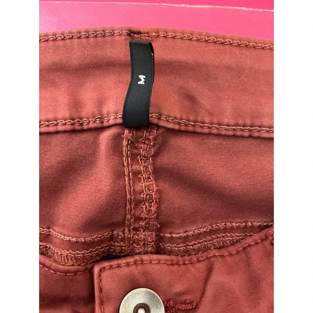Calzedonia Women's Red Casual Pants Size‎ M High Rise Stretchy Denim Jeans